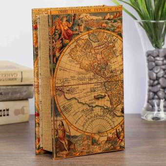 Сейф книга Старинные карты мира