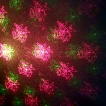 Лазерный проектор Mini Laser Stage Lighting YX-04. Цветы, точки, круги, рыбки