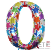 Шар (40"/102см) Цифра, 0, Дизайнерская