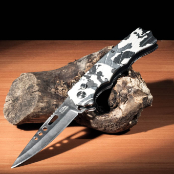 Нож складной Stainless Камуфляж серый
