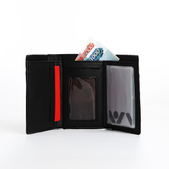 Портмоне мужское "Модерн" на магните, отдел для купюр, для карт, для монет, цвет чёрный