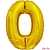 Шар (34''/86 см) Цифра, 0, Золото