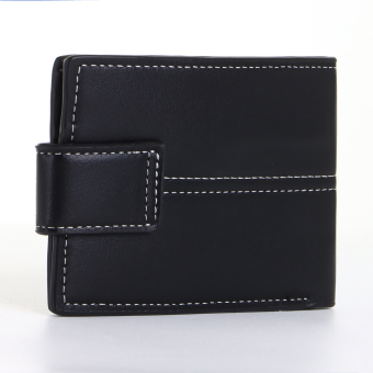 Портмоне мужское "Стиль" на кнопке, цвет чёрный