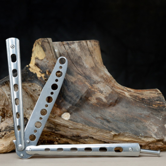 Нож бабочка Тренировочный Хром