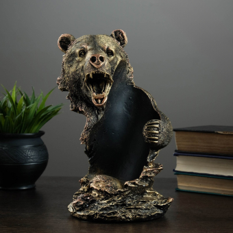 Подставка под бутылку "Медведь" бронза