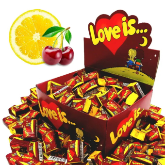 Жвачка "Love is". Вишня с лимоном, 100 шт