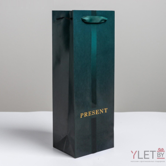 Пакет ламинированный под бутылку Present, 13 x 36 x 10 см