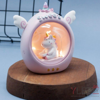 Ночник "Unicorn ball", pink единорог