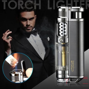 Зажигалка газовая турбо Power Графит