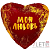 Шар (18''/46 см) Сердце, Моя 31420. Золотые штрихи, Красный