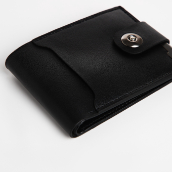 Портмоне мужское "Шарм" на магните, отдел для купюр, для карт, для монет, цвет чёрный