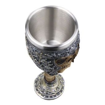 Бокал на ножке "Череп" 8758 (металл внутри)