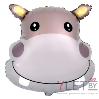 Шар (22''/56 см) Фигура, Голова Бегемота