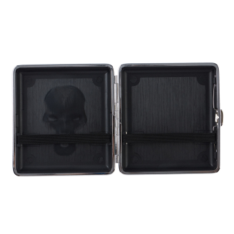 Портсигар на 20 сигарет "Череп" 9.5 х 9.5 см