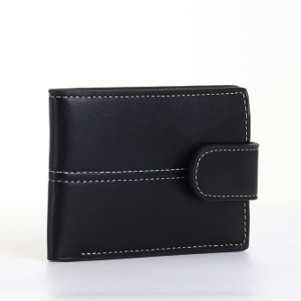 Портмоне мужское "Стиль" на кнопке, цвет чёрный