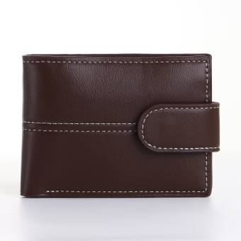 Портмоне мужское "Стиль" на кнопке, цвет коричневый