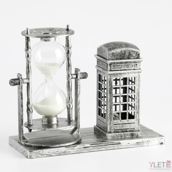 Песочные часы "Телефонная будка", сувенирные, с подсветкой, 15.5 х 6.5 х 12.5 см
