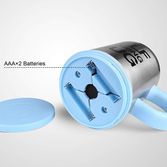 Кружка Самомешалка металл с голубым