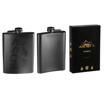 Фляжка BOSS, нержавеющая сталь, подарочная, 240 мл