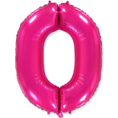 Шар (40"/ 102 см) Цифра, 0, Фуше