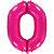 Шар (40"/ 102 см) Цифра, 0, Фуше