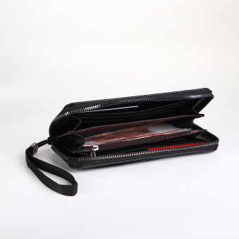 Портмоне-клатч мужской "Style" на молнии, с картхолдером, цвет чёрный