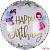 Шар (18''/46 см) Круг, С Днем  Рождения (маленькие феи)