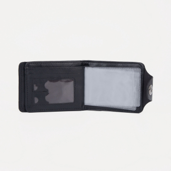 Портмоне мужское "Классик" на магните, для купюр, для карт, для монет, цвет чёрный