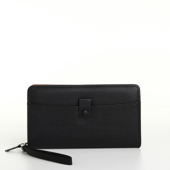 Портмоне-клатч мужской "Капитал" на молнии, с ручкой, наружный карман, цвет чёрный