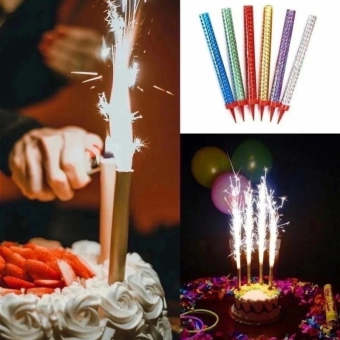 Свеча Фонтан для торта, Цветная, 25 см, 1 шт