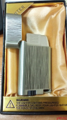 Зажигалка LIGHTER Турбо+обычное пламя СЕРЕБРО