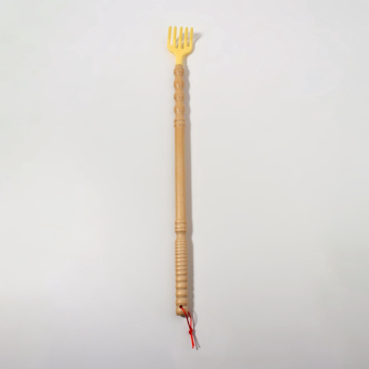 Массажёр - чесалка, деревянный, 44,5 × 4,2 × 2,5 см, цвет бежевый