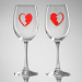 Бокалы для вина парные «Сердце», 360 мл Бокалы для вина парные «Сердце», 360 мл