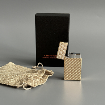 Зажигалка газовая турбо Medium золото