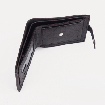 Портмоне мужское "Модус" на магните, для купюр, для карт, для монет, цвет тёмно-коричневый