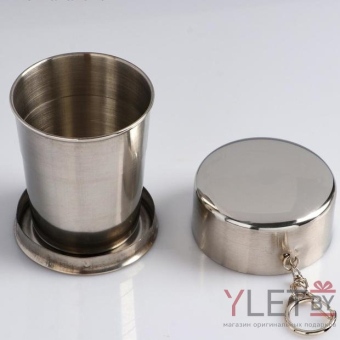 Складной стакан с карабином, 70 мл, d-5 см