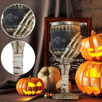 Бокал на ножке "Рука" (металл внутри)