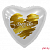 Шар (18''/46 см) Сердце, Люблю. Золотые штрихи, Белый