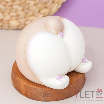Копилка "Corgi tail", beige (16,5 см), пластик