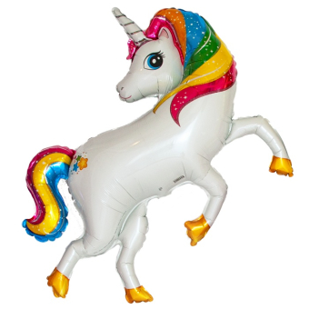 Шар (42''/107 см) Фигура, Радужный единорог