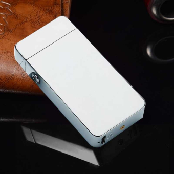 Импульсная зажигалка двойная Lighter серая