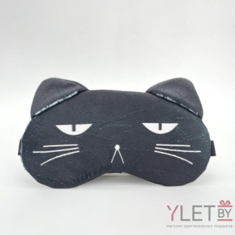 Маска для сна "Sad cat", black