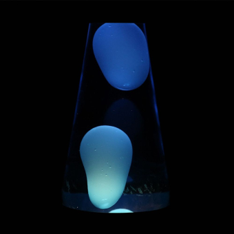 Лава лампа с воском в сером корпусе 42 см Синяя