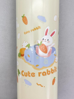 Термос с датчиком температуры «Happy friends, rabbit», beige (500 ml)