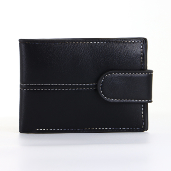 Портмоне мужское "Стиль" на кнопке, цвет чёрный