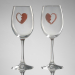 Бокалы для вина парные «Сердце», 360 мл Бокалы для вина парные «Сердце», 360 мл