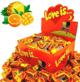 Жвачка "Love is". Апельсин с ананасом, 100 шт