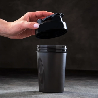 Спортивный шейкер "Matte", black (400 ml)
