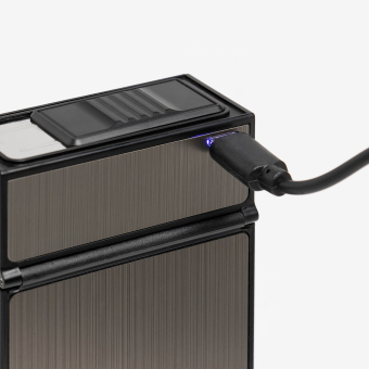 Портсигар на 20 сигарет, с электронной зажигалкой, 150 мАч, USB, 10×5.6×3.1 см