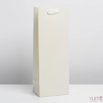 Пакет под бутылку Молочный, 13 x 35 x 10 см